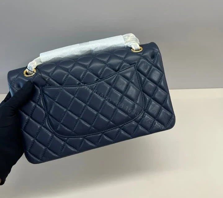 View 4 of Chanel Classic Flap Dark Navy Blue Handbag