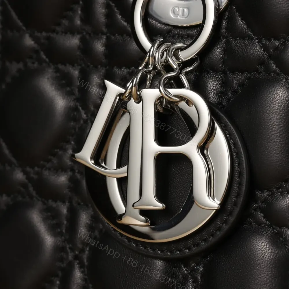 View 9 of 高仿Dior*LadyDiorMyABCDior系列小羊皮黑色手袋