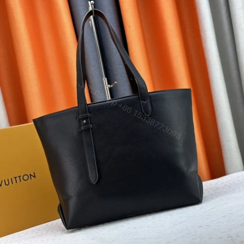 View 4 of Louis Vuitton Low Key Cabas MM Grained Black 47Cm M25341