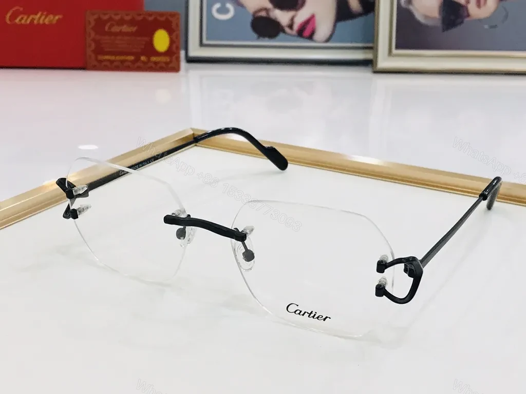 Rimless Titanium Cartier Glasses – Minimalist, UV-Protected Clarity — view 1