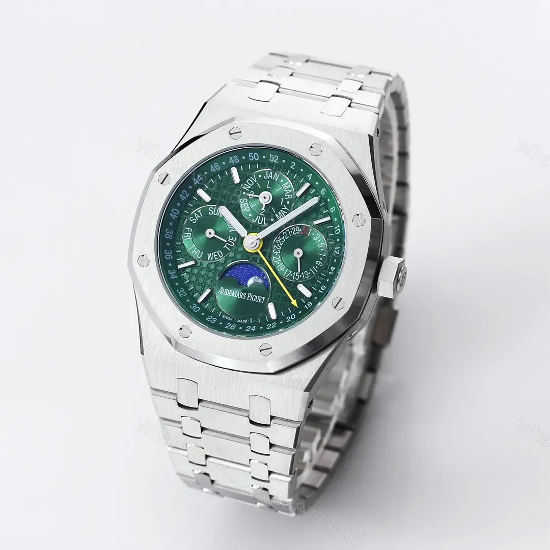 View 3 of Audemars Piguet Royal Oak Perpetual Calendar Watch – Green Dial, Stainless Steel Case, 41mm