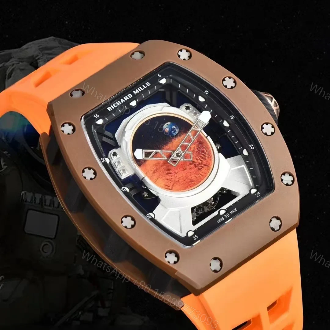 View 2 of Richard Mille RM52-05 Pharrell Williams Mars Mission Orange Strap Tourbillon Watch RM52-05-ORANGE