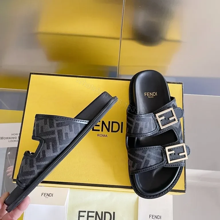 View 3 of Bold Sandal Straps: Fendi Monogram Slide for All-Day Comfort