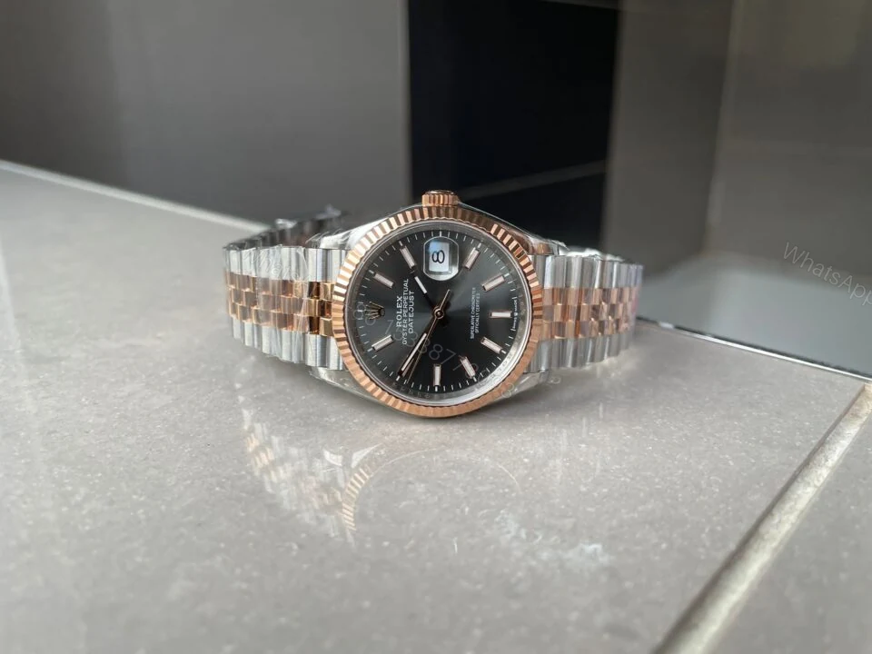 View 3 of VSF Factory 1:1 Rolex DateJust 36 SS 116231 Best Edition 904L Steel Gray Stick Dial VS3235