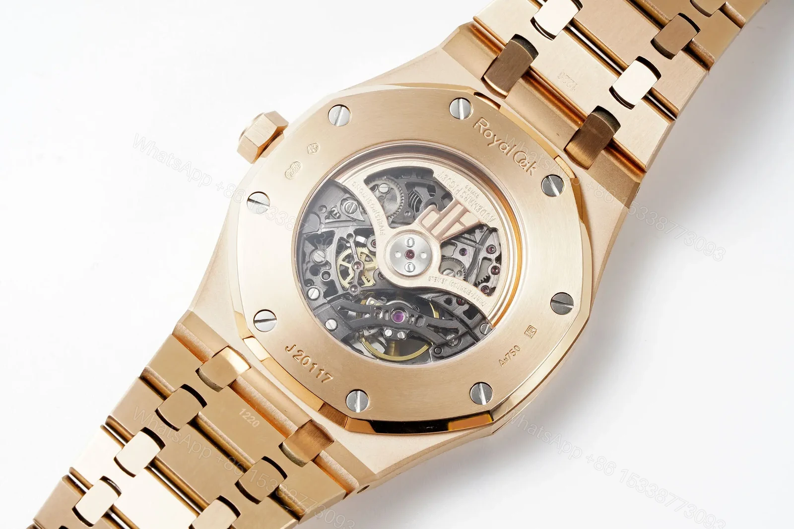 View 9 of KZ Factory Audemars Piguet Royal Oak Offshore 15407ST.OO.1220ST.01 Men’s Mechanical Watch – Rose Gold, 41mm, Skeleton Dial, Calibre 3132