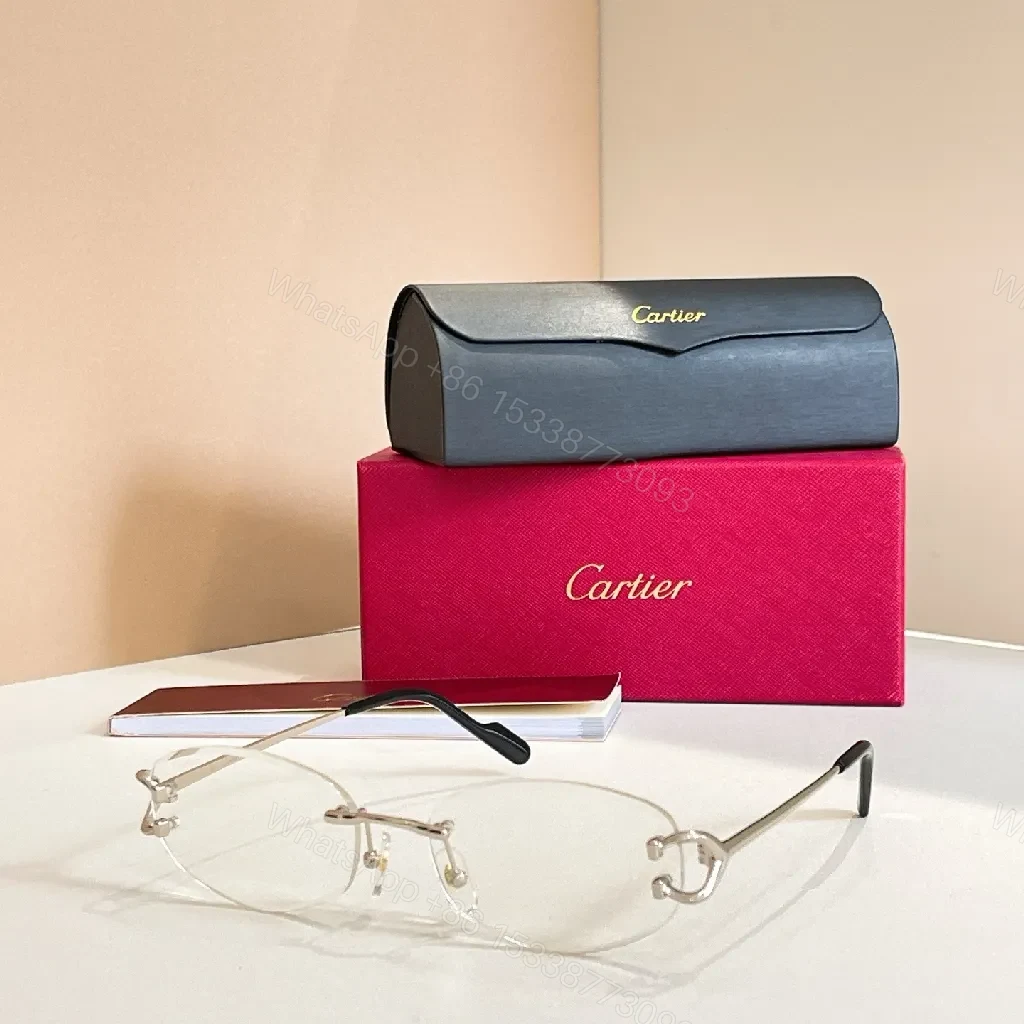 View 3 of Magenta Cart-Inspired Case + Rimless Glasses Set