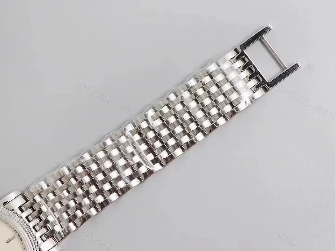 View 7 of Patek Philippe Calatrava 5120G White Dial with Roman Numerals and Baton Hands Ultra Thin Italian Leather Strap Cal.240 Movement Platinum Coated Beaded Bezel