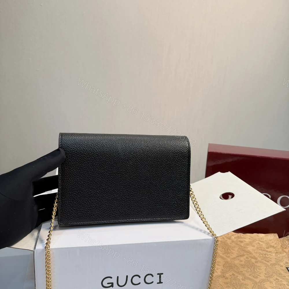 View 6 of Gucci Half Horsebit Wallet On Chain Black 20Cm