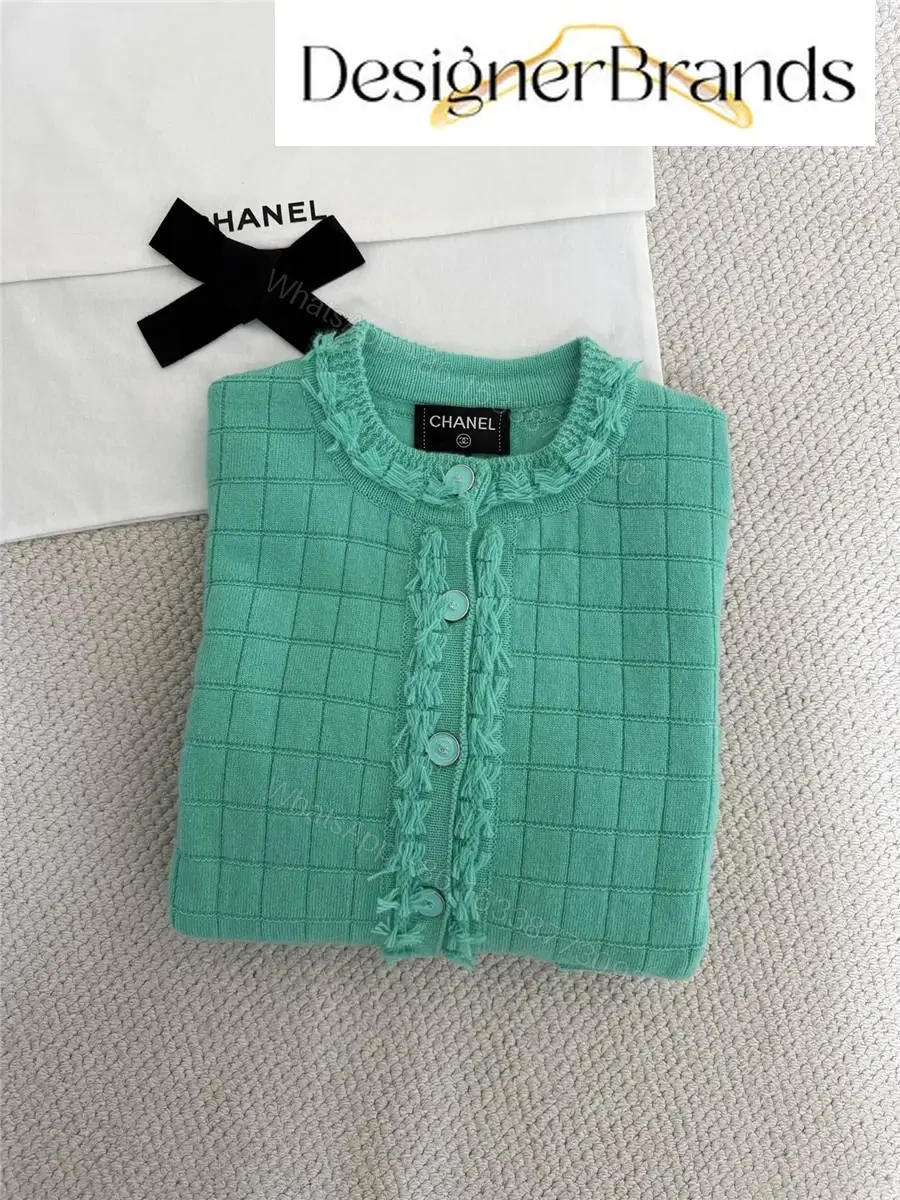 View 8 of Mint Grid-Texture Tweed Jacket: Modern Color Pop, Fringe Detail