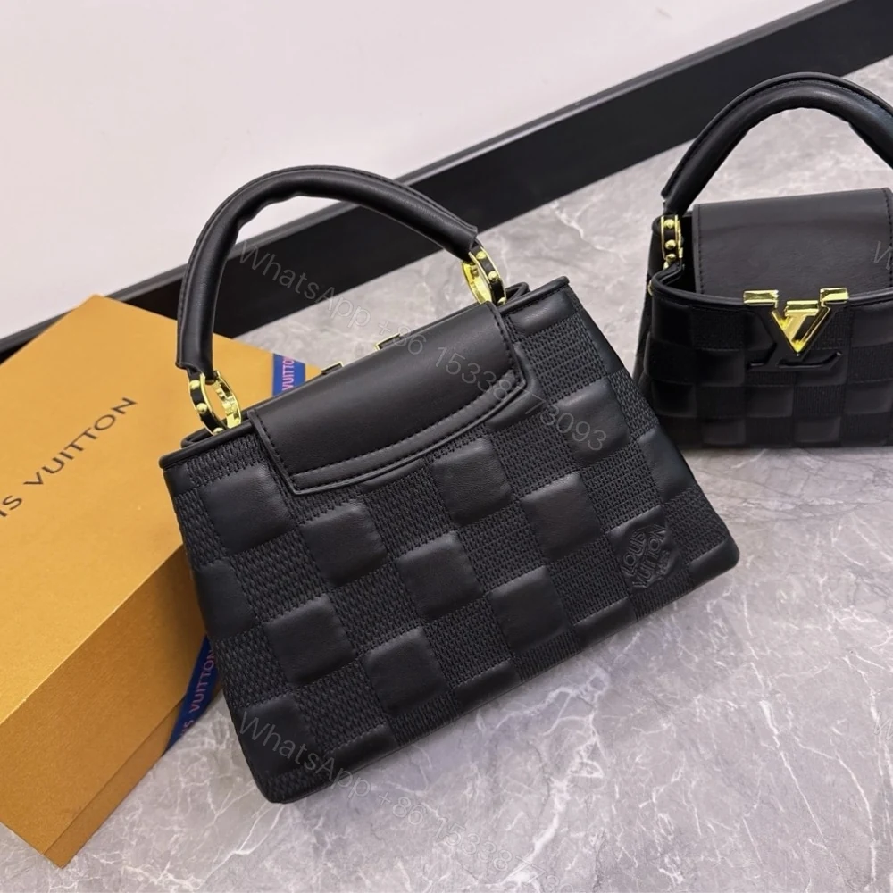 View 4 of Louis Vuitton Capucines BB Bag In Damier Black 27Cm