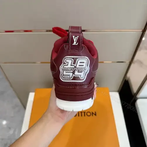 View 4 of LOUIS VUITTON SKATE SNEAKERS IN BORDEAUX RED – LSVT326