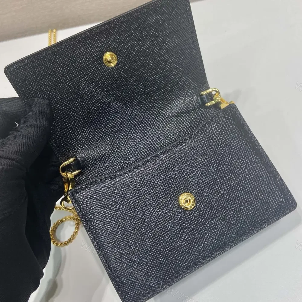 View 8 of 高仿Prada*1MR034金屬鏈條包黑色Mini款