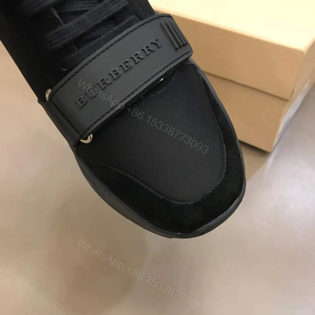 View 4 of BURBERRY SUEDE AND NEOPRENE HIGH-TOP SNEAKERS – BBR19