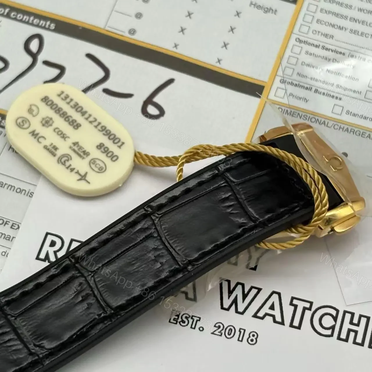 View 7 of Replica Omega Constellation Men Automatic Black Leather Watch O13163412101001