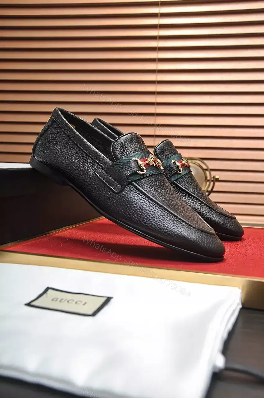 View 8 of GUCCI WEB AND JORDAAN LEATHER LOAFER IN BLACK – LDG30