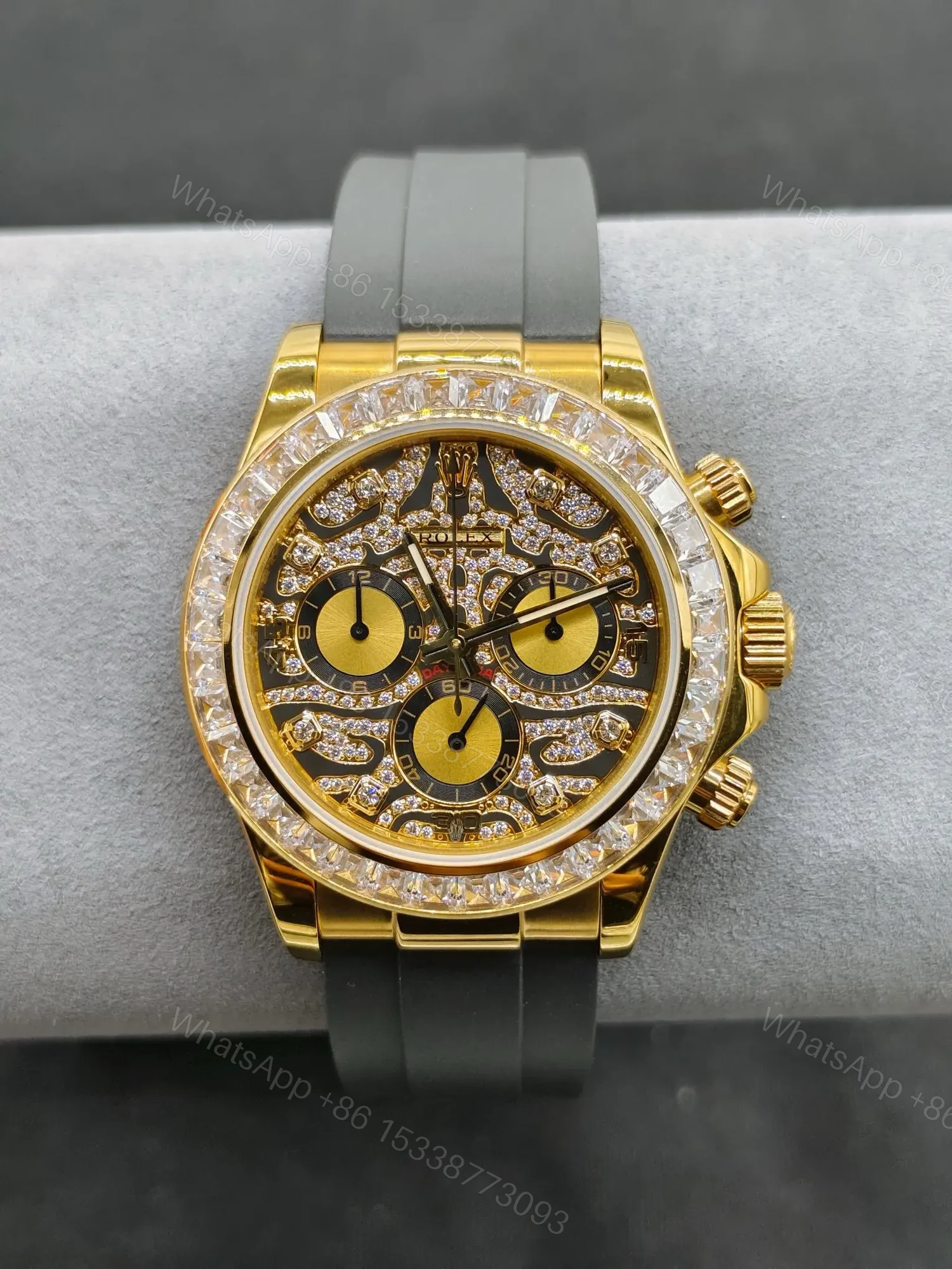 Powerful eye of the tiger daytona replica 40MM Yellow Gold Edition RG-DAYTONA-EYE-TIGER-YG — view 1