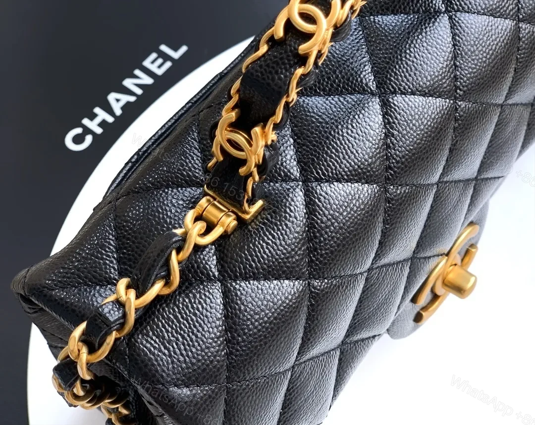 View 7 of Chic Quilted Flap Bag with Gold Chain Handle