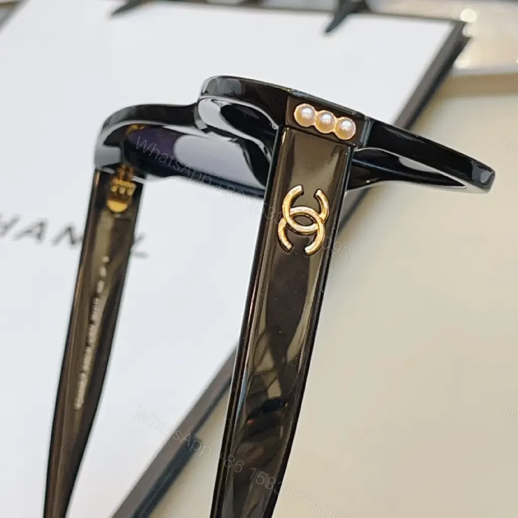 View 9 of Black Glossy Sunglasses Oversized Square Frame with Logo Detail