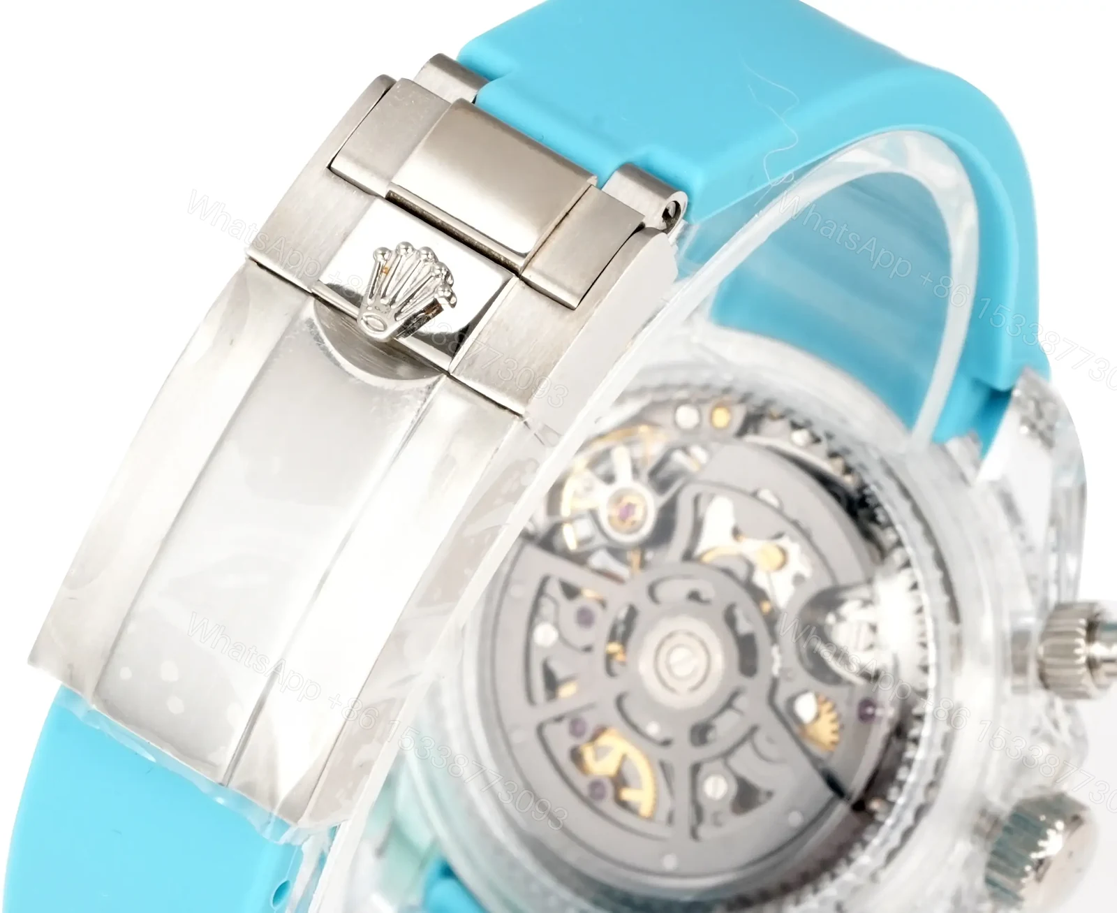 View 9 of Rolex Daytona Sapphire Argentina Edition replica 40MM Blue Rubber Strap Edition RG-DAYTONA-SAPPHIRE-ARGENTINA-BLUE-RUBBER-40