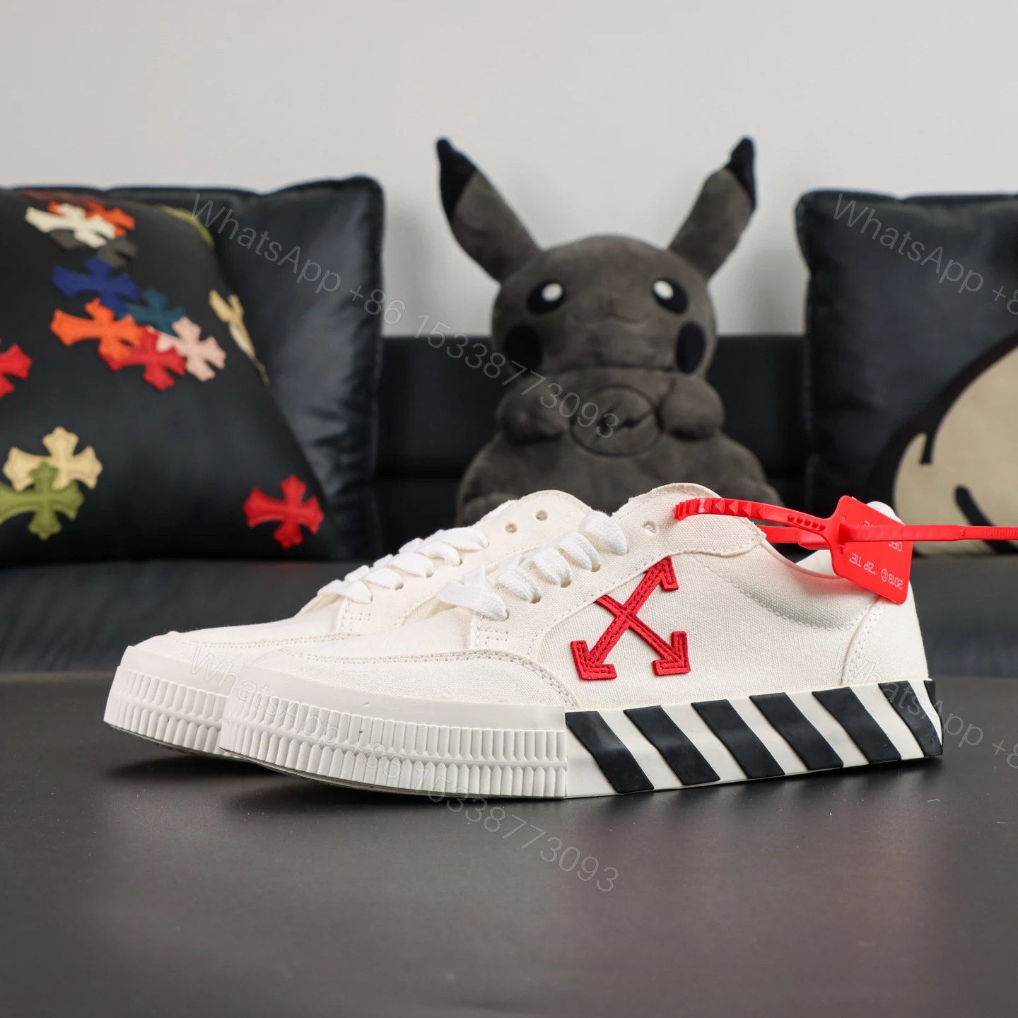View 9 of Off White Low Vulcanised White Red