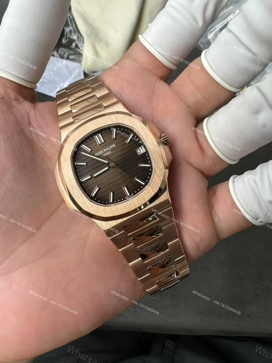 View 4 of Patek Philippe Super Clone Nautilus 5711 Rose Gold Brown Dial 40MM