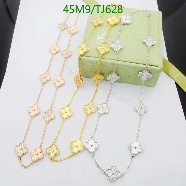 Van Cleef Arpels replica Vintage Alhambra 10-Motif Clover Chain Necklace — view 1
