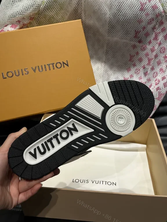 View 2 of White-Calibre Luxe Sneakers with LV Accents