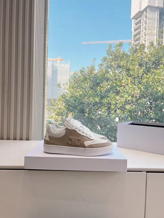 View 5 of CÃ©line Textured Leather High-Tops: Subtle Luxe Sneakers