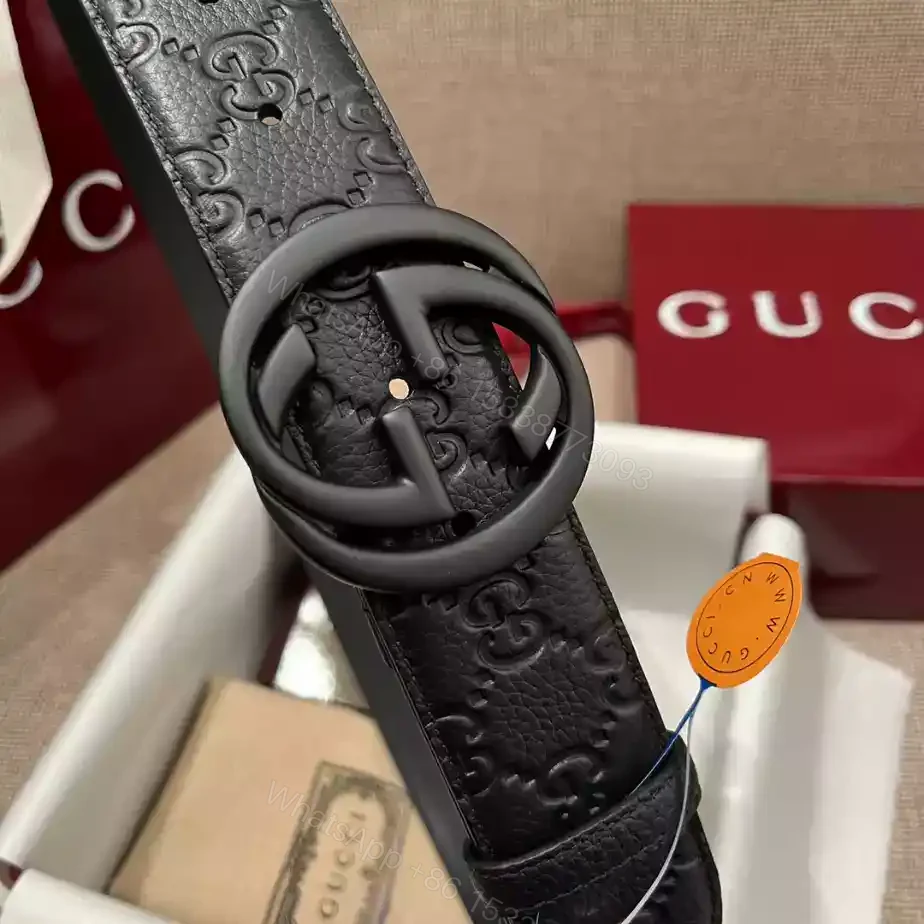View 8 of GUCCI BELT WITH INTERLOCKING G BUCKLE 4CM – B108