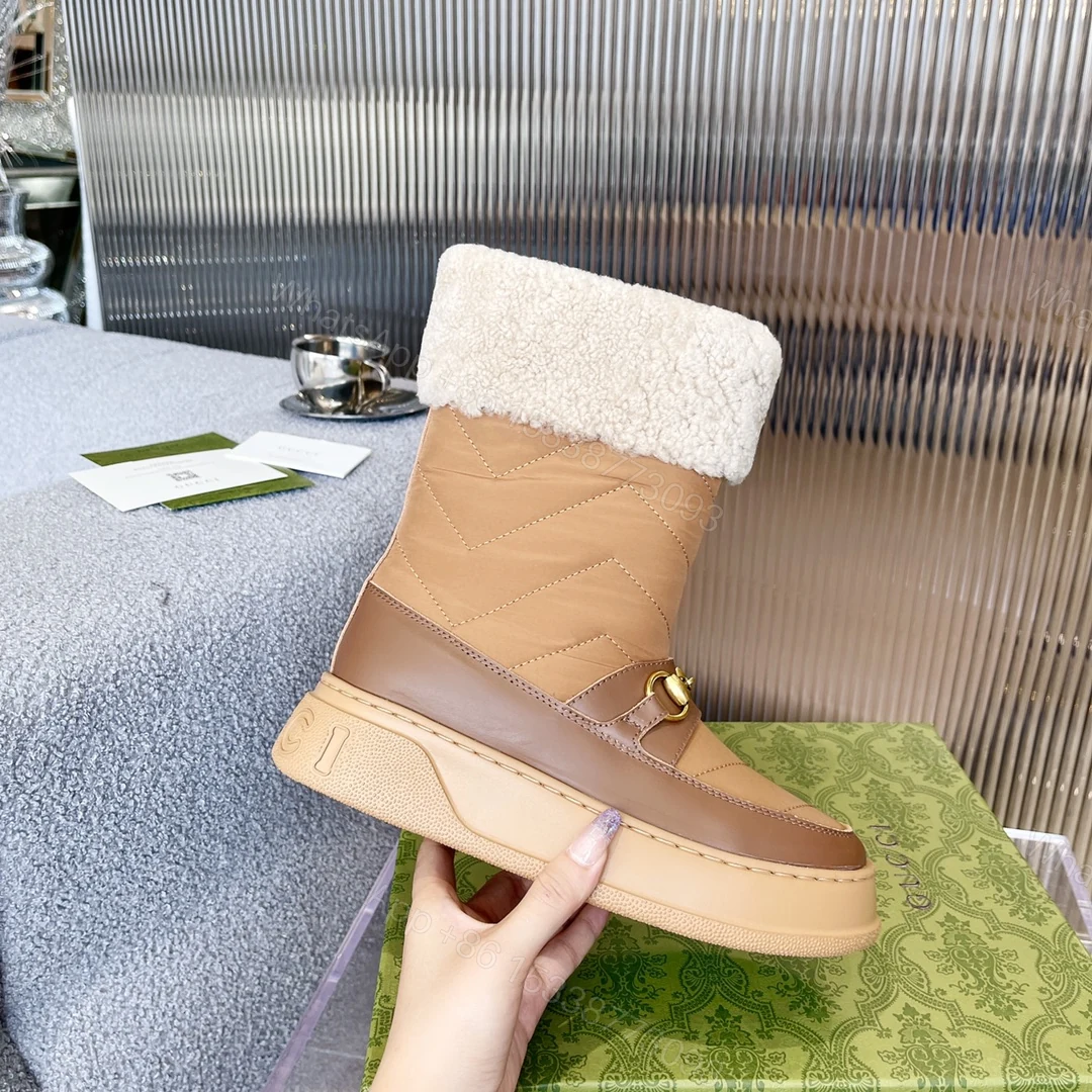 View 4 of GUCCI HORSEBIT CHEVRON QUILTED BOOTS BROWN
