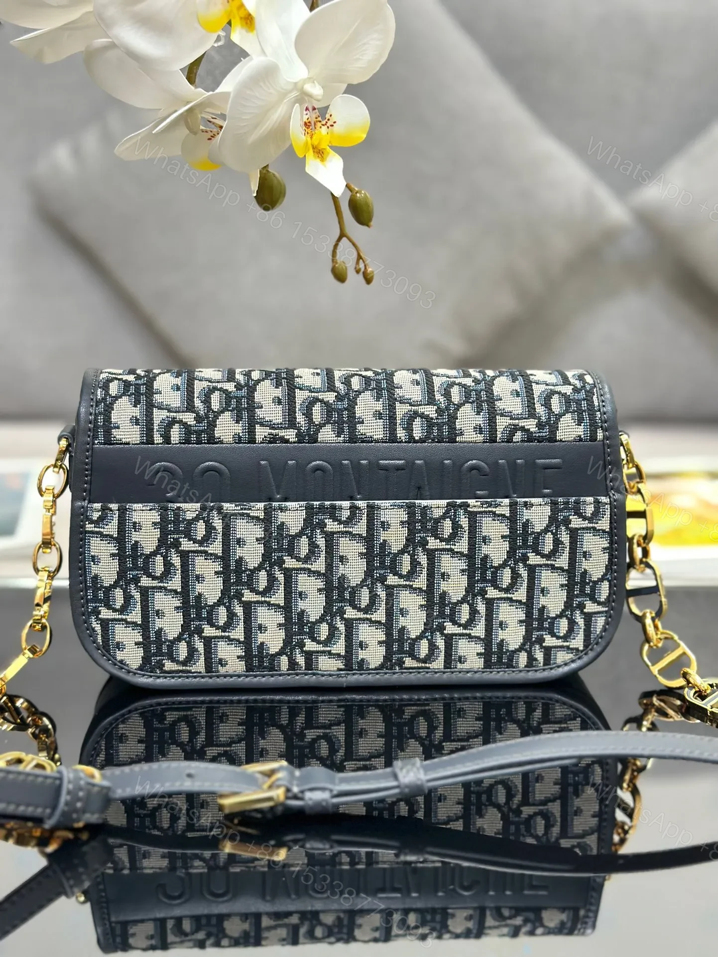 View 5 of Dior 30 Montaigne Avenue Monogram Super Bag 22.5x12cm