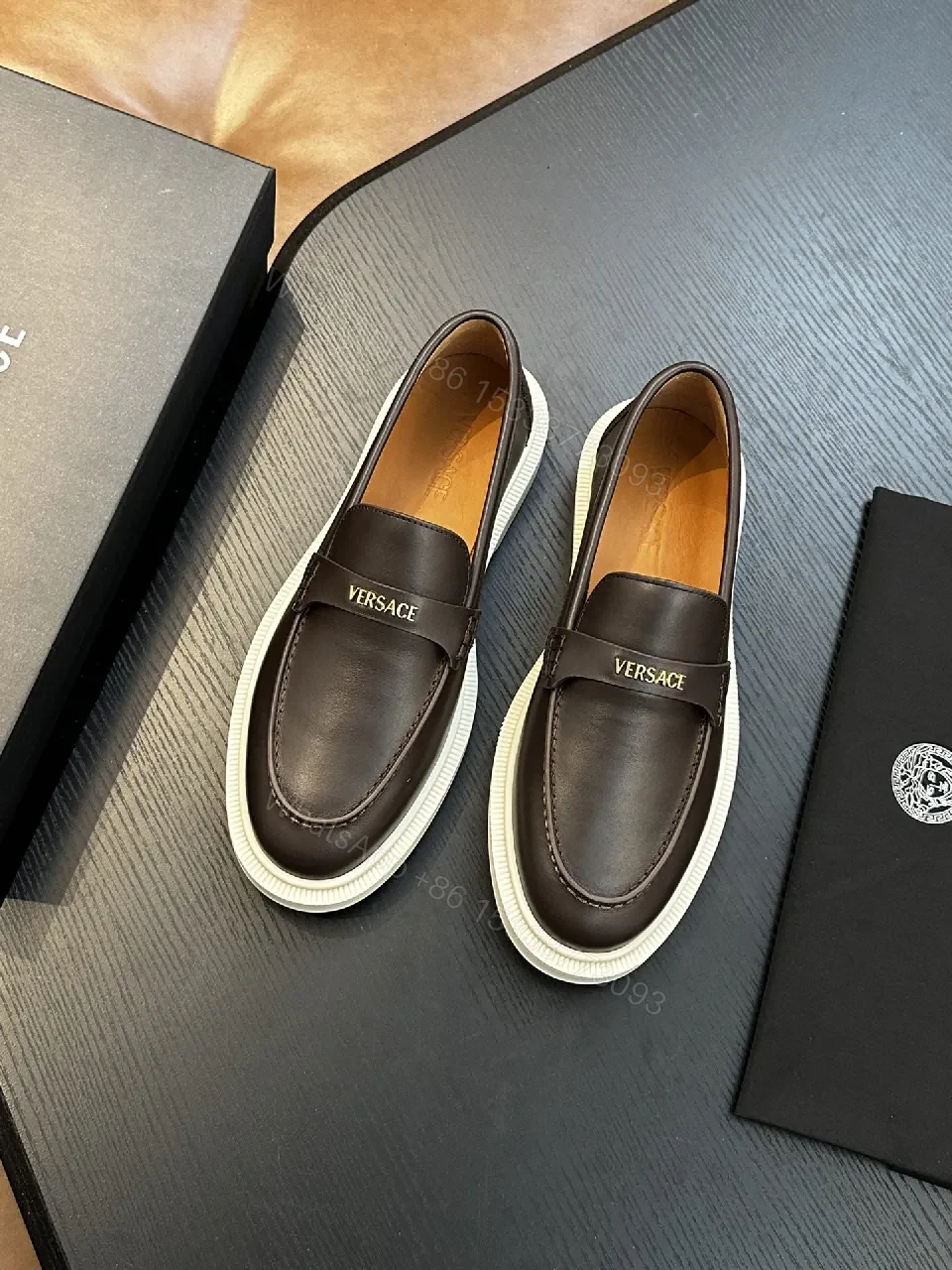 View 9 of Dark Brown Leather Loafers + Premium Calfskin + Sleek Modern + All-Day Comfort + Loafers