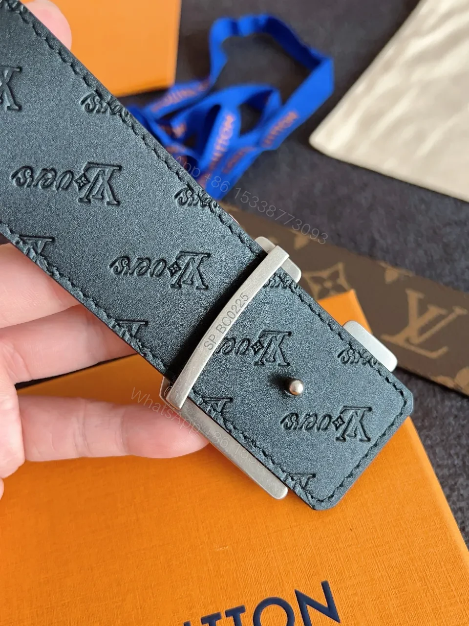 View 8 of Monogram Texture Belt: Modern Buckle, Signature Canvas