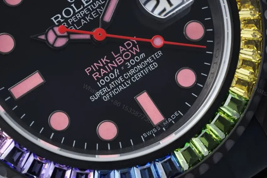 View 5 of JB Factory Clean Factory RA Factory Pink Rainbow Rolex Submariner