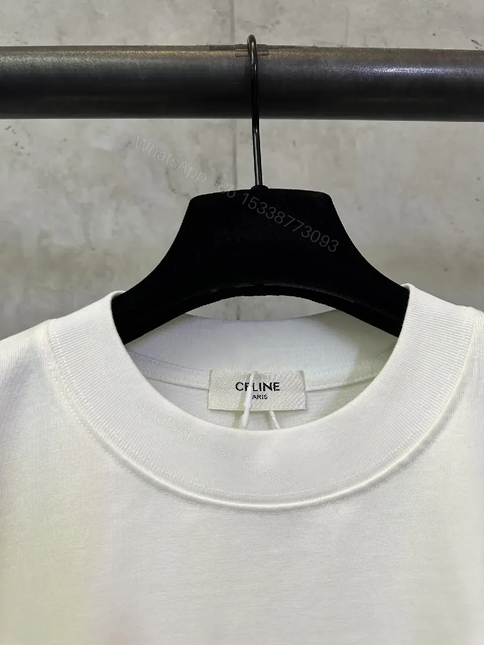 View 2 of Crisp White Cotton Tee: Hand-Drawn Graphic, Luxe Vibe