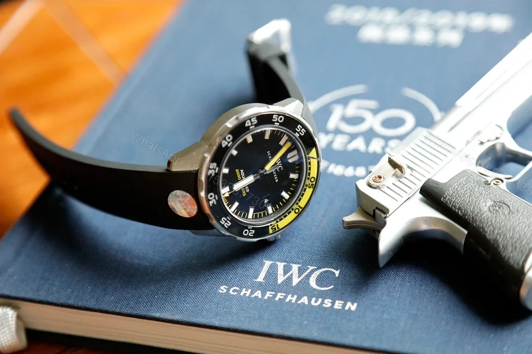 View 4 of IWC Aquatimer Black Replica 44MM Premium Rubber Strap Diver Watch Edition IW356802