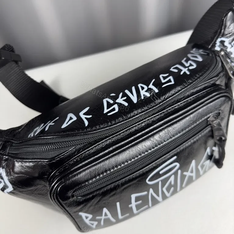 View 2 of Balenciagaâ€‘Inspired Graffiti Belt Bag: Street Luxe