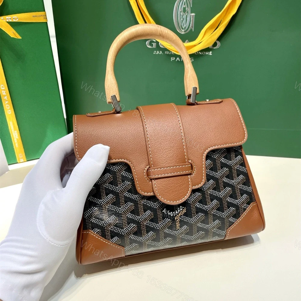 View 5 of 高仿Goyard*SAIGONQ櫸木手柄單肩包棕色免檢版