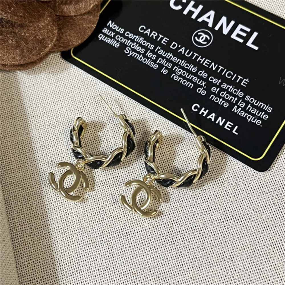 View 2 of Chanel Round Stud Earrings Gold