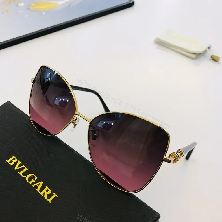View 6 of BVLGARI Gold-Tone Aviators with Gradient Lenses - Luxury Sunglasses