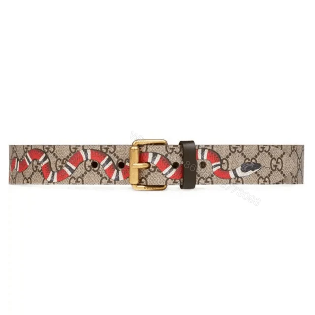 GUCCI SNAKE PRINT GG SUPREME BELT – B42 — view 1