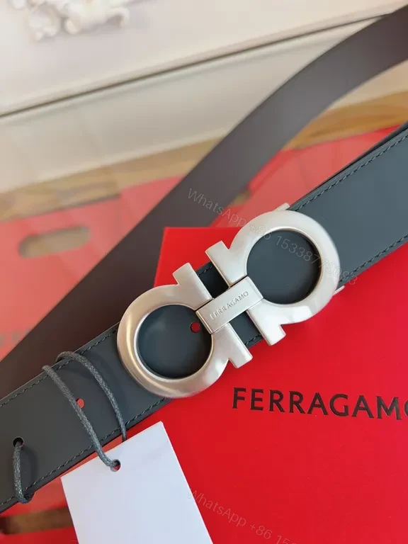 View 9 of Leather Belt + Full-Grain Leather + Modern + Signature Double-Ring Buckle + Belt