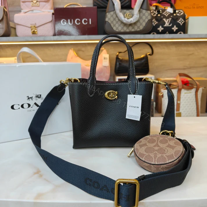 View 6 of FIRST COPY COACH WILLOW 18 TOTE HANDBAG IN LEATHER