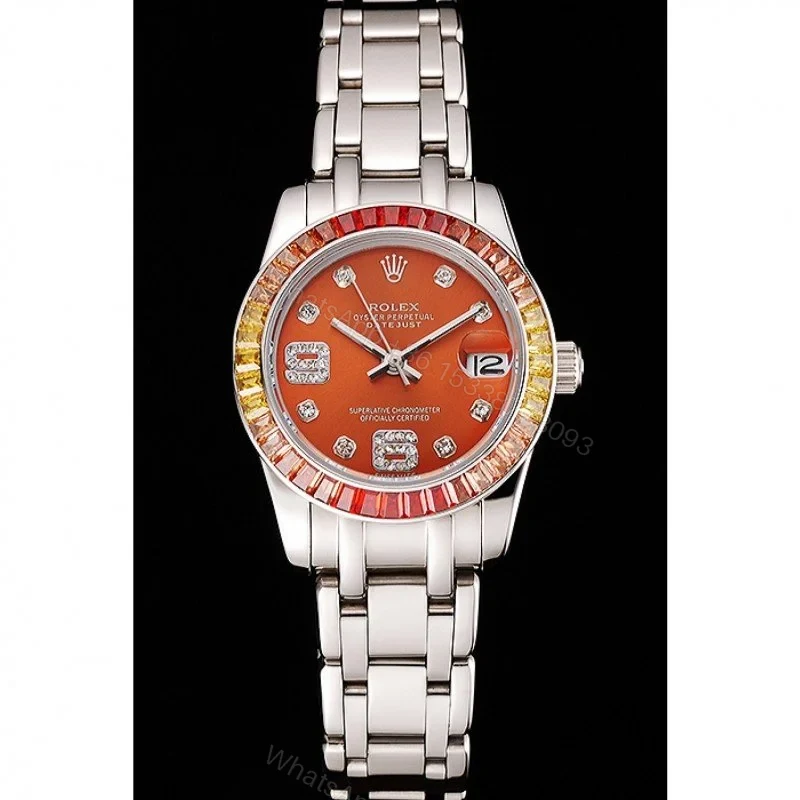 View 2 of Replica Rolex Datejust Orange Dial REP016821 33 mm