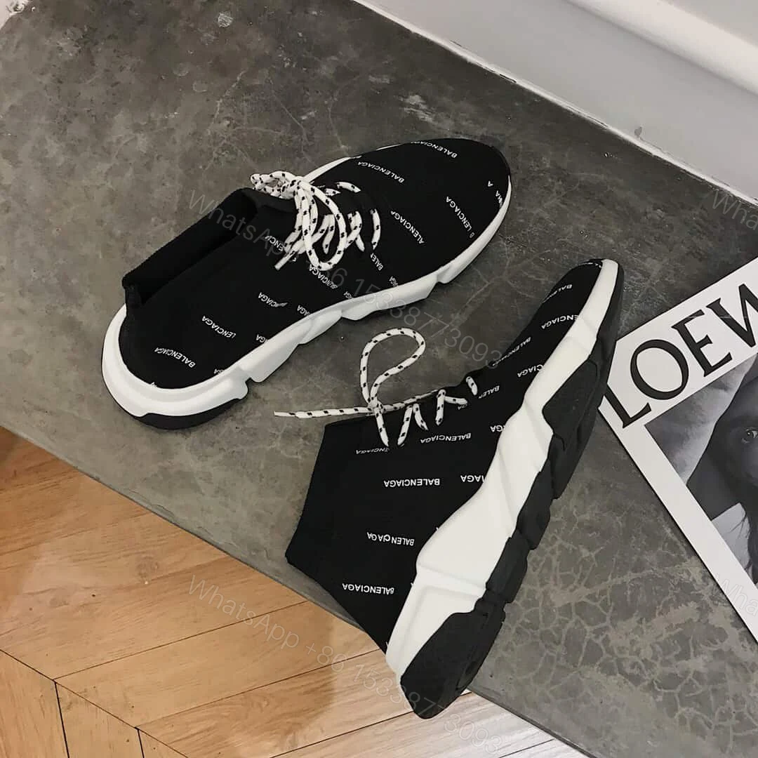 View 5 of BALENCIAGA MEN’S SPEED LOGO-PRINT SNEAKER – BB166