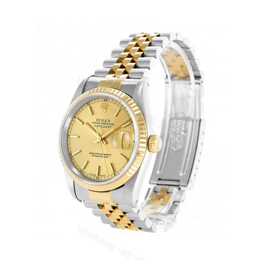 View 2 of Rolex Datejust 116233 Super Clone : Two-Tone Fluted Bezel Champagne Dial 36mm | Super Clone Watches