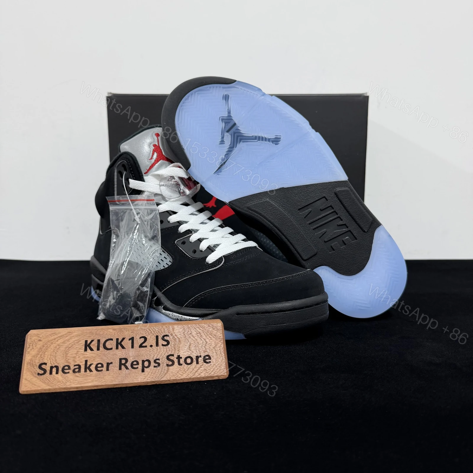 View 3 of Air Jordan 5 Retro ‘Black Metallic Reimagined’ Reps
