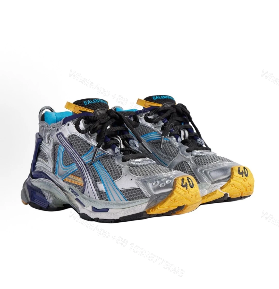 View 2 of Balenciaga Runner Grey Blue Orange Aqua 772774W3RMU1474