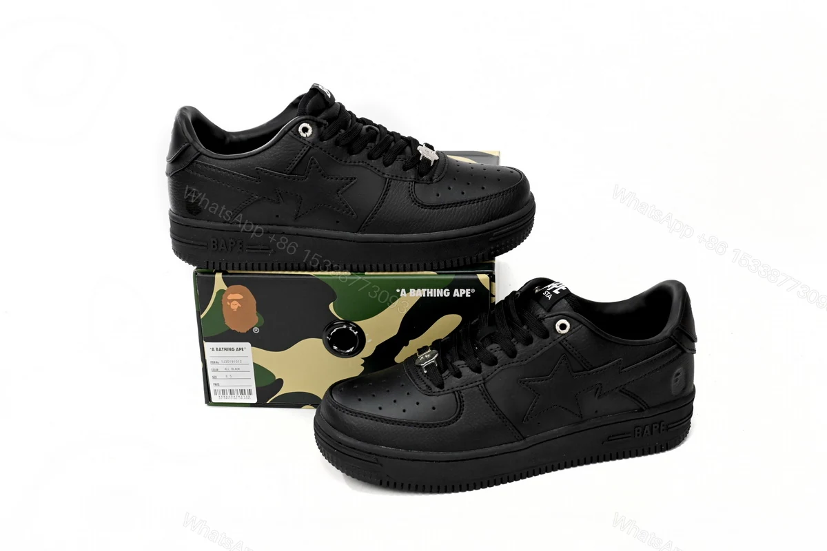 View 2 of A Bathing Ape Bape Sta Low Black 1J30 -191- 013
