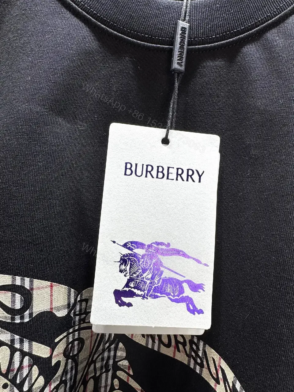 View 4 of Black Cotton Graphic Tee: Heritage-Inspired Horse Print, Unisex Styling